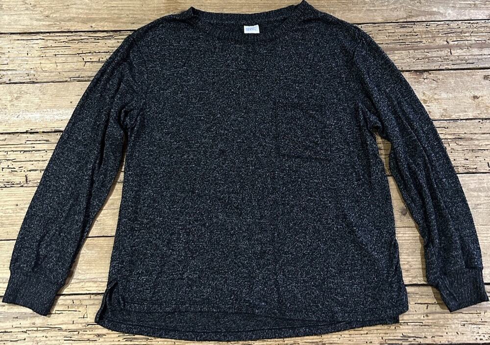 Star Above Women’s Black With White Long Sleeve Pullover Sweater Size L